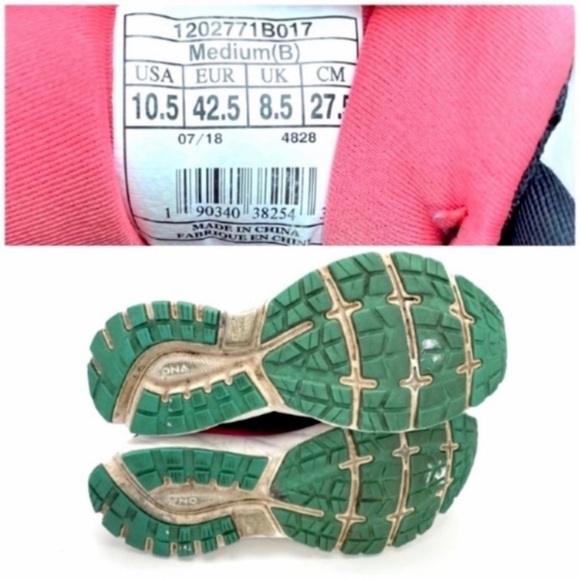 BROOKS Ghost 11 Running Workout Sneakers in Aqua Pink Size 10.5 #1202771B017 - Picture 10 of 11